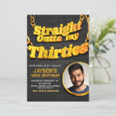 Recht uit mijn dertig uitnodiging (Staand voorkant)