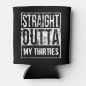 Recht uit mijn dertiger 40ste verjaardagsfeest blikjeskoeler (Voorkant)