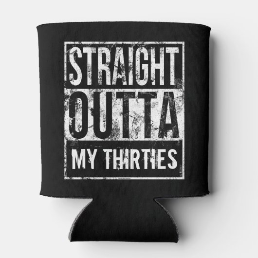 Recht uit mijn dertiger 40ste verjaardagsfeest blikjeskoeler (Achterkant)