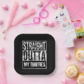 Recht uit mijn dertiger 40ste verjaardagsfeest papieren bordje (Feest)