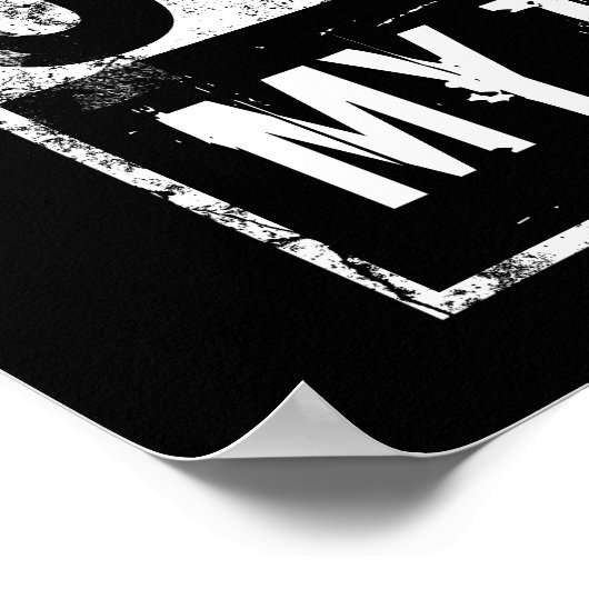 Recht uit mijn dertiger 40ste verjaardagsfeest poster (Hoek)