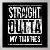 Recht uit mijn dertiger 40ste verjaardagsfeest poster (Voorkant)