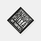 Recht uit mijn dertiger 40ste verjaardagsfeest servet (Hoek)