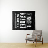 Recht uit mijn dertiger 40ste verjaardagsfeest wandkleed (In Situ (horizontaal))