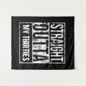 Recht uit mijn dertiger 40ste verjaardagsfeest wandkleed (Voorkant (horizontaal))