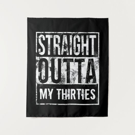 Recht uit mijn dertiger 40ste verjaardagsfeest wandkleed (Voorkant)