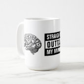 Recht uit mijn gedachten Brain Print Koffiemok (Voorkant links)