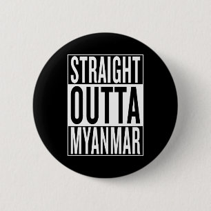 recht uit Myanmar Ronde Button 5,7 Cm