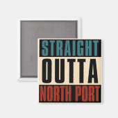 Recht uit North Port Florida FL Magneet (Voorkant / Achterkant)