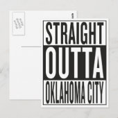 recht uit Oklahoma City Briefkaart (Voorkant / Achterkant)