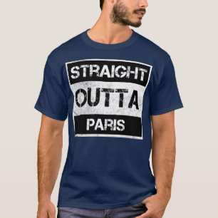 Recht uit Parijs Frankrijk Vintage Noodlijdende So T-shirt