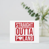 Recht uit Polen Vlag rood wit Briefkaart (Staand voorkant)