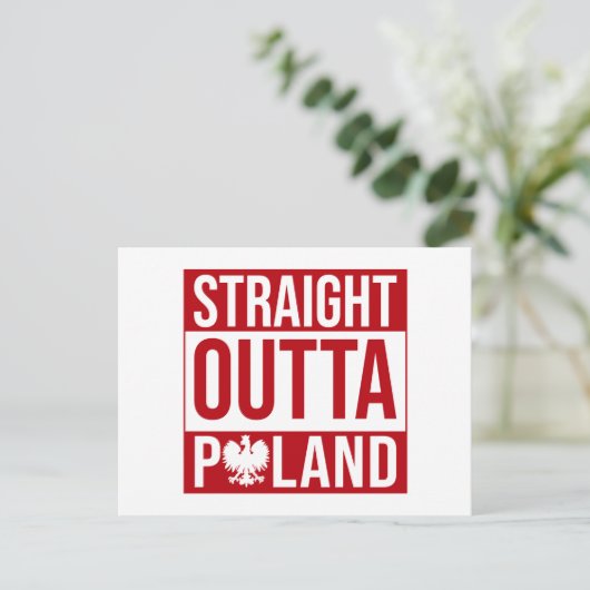 Recht uit Polen Vlag rood wit Briefkaart (Staand voorkant)