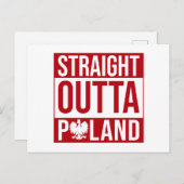 Recht uit Polen Vlag rood wit Briefkaart (Voorkant / Achterkant)