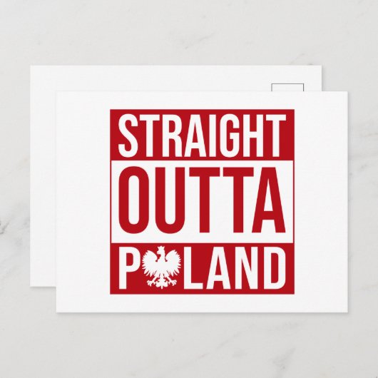 Recht uit Polen Vlag rood wit Briefkaart (Voorkant / Achterkant)