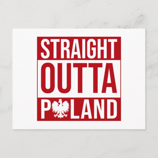 Recht uit Polen Vlag rood wit Briefkaart (Voorkant)