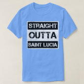 Recht uit Saint Lucia Reizigerscadeau Land E T-shirt (Design voorkant)
