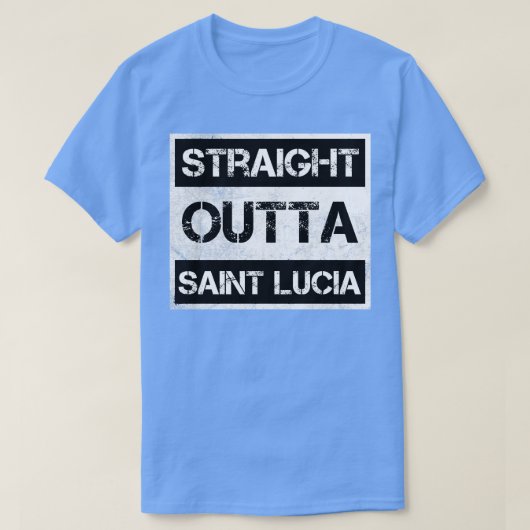Recht uit Saint Lucia Reizigerscadeau Land E T-shirt (Design voorkant)