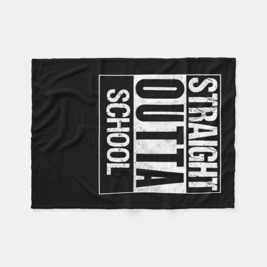 Recht uit school 1 fleece deken (Voorkant (Horizontaal))