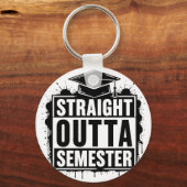 Recht Uit Semester Grappige Afstuderen  Sleutelhanger (Voorkant)