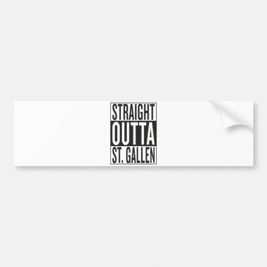recht uit St. Gallen Bumpersticker (Voorkant)