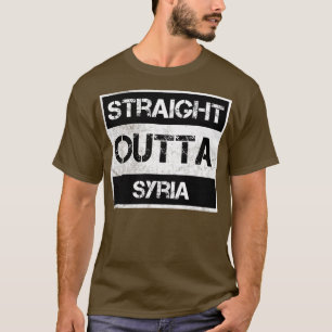 Recht uit Syrië Reizigersgeschenk Land Expat N T-shirt