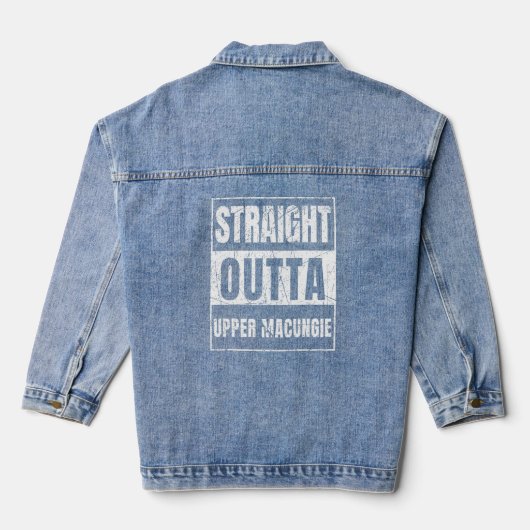 Recht uit Upper Macungie Pennsylvania Denim Jacket (Achterkant)