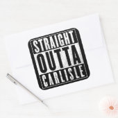 Recht uit........... vierkante sticker (Envelop)