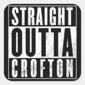 Recht uit......... vierkante sticker (Voorkant)