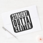 Recht uit......... vierkante sticker (Envelop)