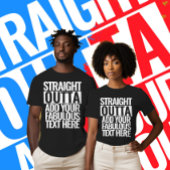 RECHT UIT | Voeg hier jouw tekst toe | Creëer eige T-shirt