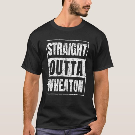 Recht uit Wheaton Illinois State T-shirt (Voorkant)