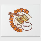 Recht uit Yummy Ramen Noodles Cadeaupapier (Vlak)