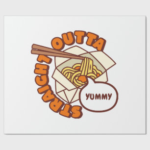 Recht uit Yummy Ramen Noodles Cadeaupapier