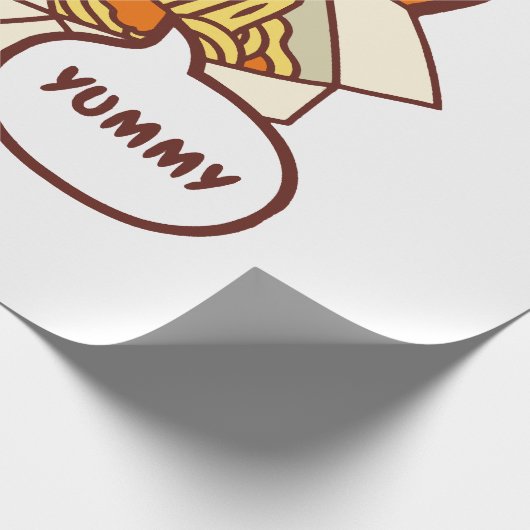 Recht uit Yummy Ramen Noodles Cadeaupapier (Hoek)