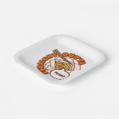 Recht uit Yummy Ramen Noodles Papieren Bordje (Gebogen)