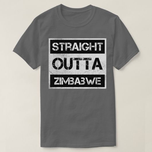 Recht uit Zimbabwe Traveller Gift Country Expa T-shirt (Design voorkant)