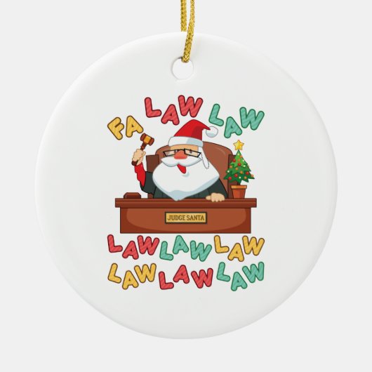 Recht van advocaten van de Fa Law, kerstkerstkerst Keramisch Ornament (Voorkant)