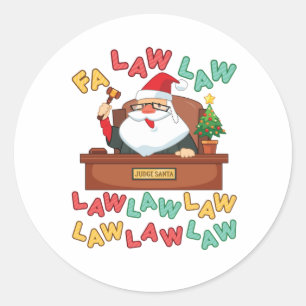 Recht van advocaten van de Fa Law, kerstkerstkerst Ronde Sticker
