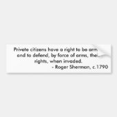 Recht van de burger op beer bumpersticker (Voorkant)