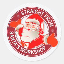 Recht van de workshop van de Santa Ronde Sticker