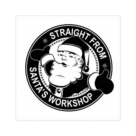 Recht van de workshop van de Santa Rubberstempel (Afrduk)