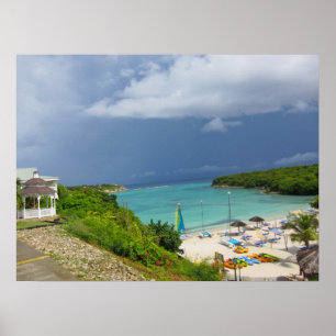 Recht van Verandah in Antigua Poster
