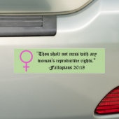 Recht van vrouwen op kiezen 2018 Verse Bumpersticker (Op auto)
