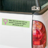 Recht van vrouwen op kiezen 2018 Verse Bumpersticker (Op Truck)
