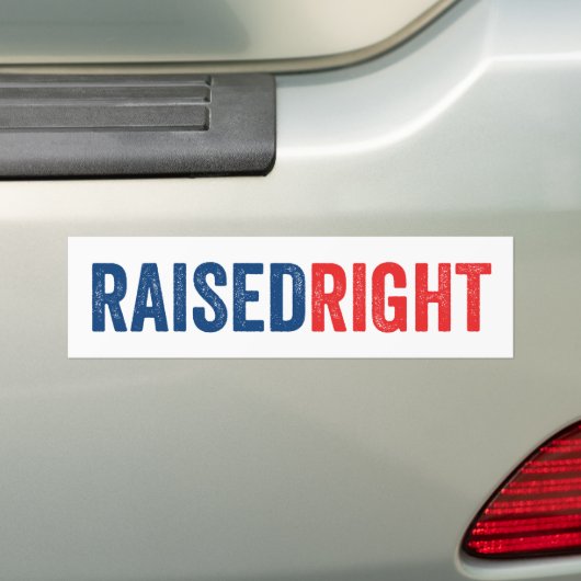 Recht verhoogd bumpersticker (Op auto)