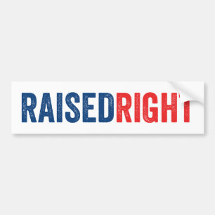Recht verhoogd bumpersticker