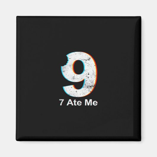 Recht Voor 9 Grappig 7 At 9 Wiskunde Grap 67 Meme  Magneet (Voorkant)
