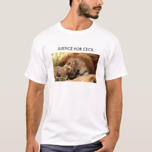 Recht voor Cecil de Leeuw met Zijn Welp T-shirt