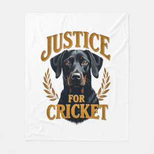 Recht Voor Cricket Vintage Hondenmonument Typograf Fleece Deken